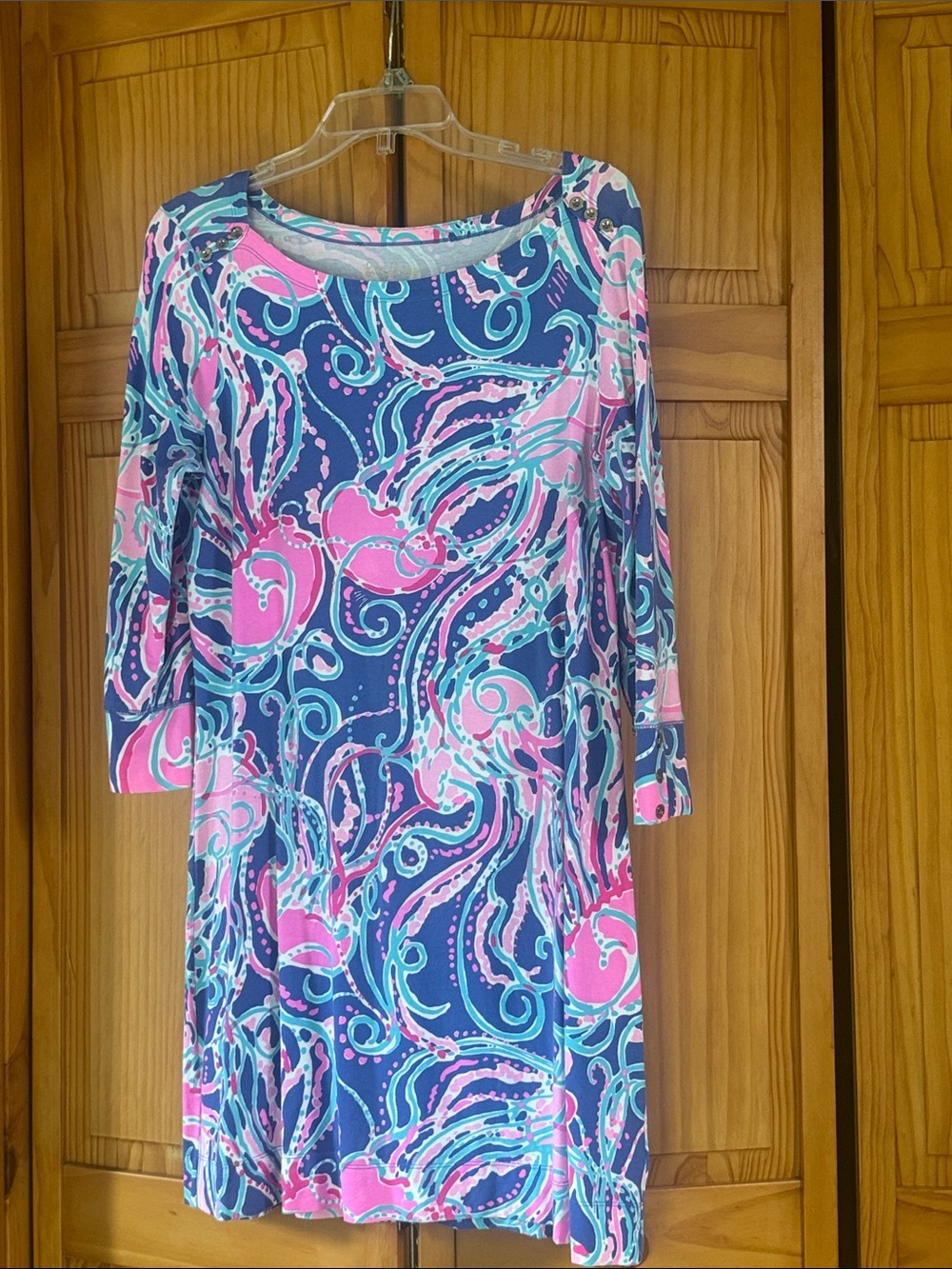 Lilly Pulitzer fan favorite Sophie dress Jellies be Jammin’ print UPF 50+